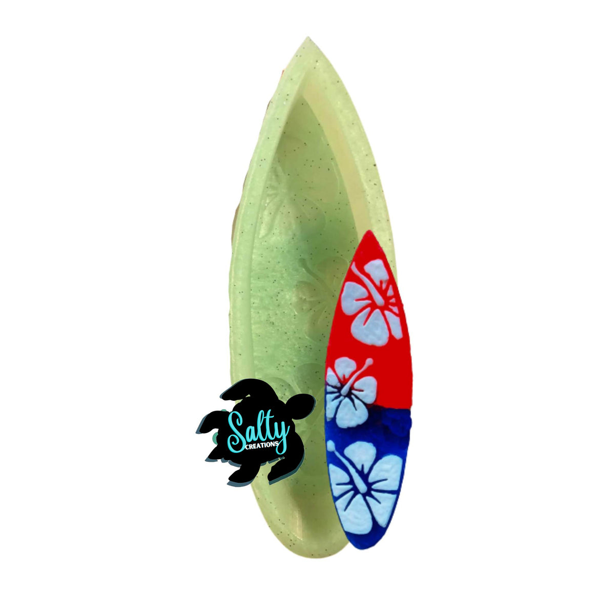 Hibiscus Surfboard Silicone Mold Salty Creations LLC