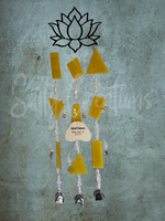 Lotus with Yellow Glass - Wind Chime