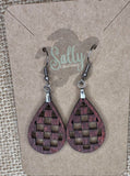 Checkered Teardrop - Earrings