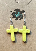 Cross - Magnesite Earrings