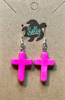 Cross - Magnesite Earrings