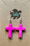 Cross - Magnesite Earrings