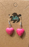 Heart - Magnesite Earrings