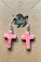 Cross - Magnesite Earrings