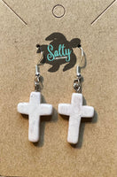 Cross - Magnesite Earrings