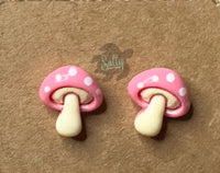 Cartoon Mushroom - Earrings