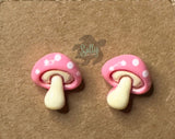Cartoon Mushroom - Earrings