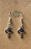 Antique Silvery Mushroom - Earrings