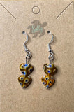 Floral Glass Hearts - Earrings