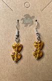 Floral Glass Hearts - Earrings