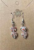 Floral Glass Hearts - Earrings