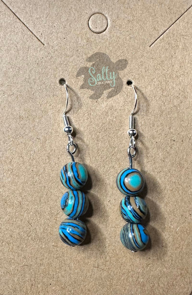 Blue Malachite - Earrings