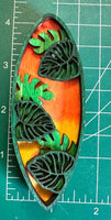 Monstera Leaf Surf Board - Magnet