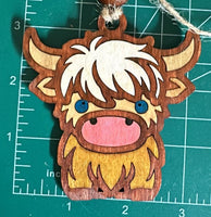 Highland Cow- Car Charm