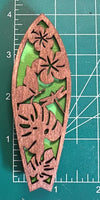 Monstera Leaf Surfboard - Magnet