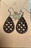 Checkered Teardrop - Earrings