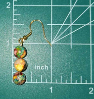 Green Red Imperial Jasper - Earrings