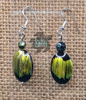 Yellow Marble Print - Earrings