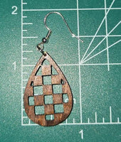 Checkered Teardrop - Earrings