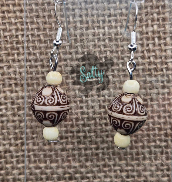 Engraved Ball - Earrings