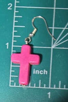 Cross - Magnesite Earrings