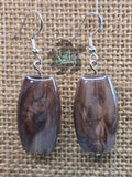 Grey Purple Marble Print - Earrings