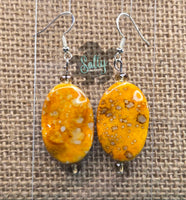 Yellow Splatter Print - Earrings