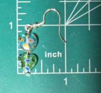 Floral Glass Hearts - Earrings