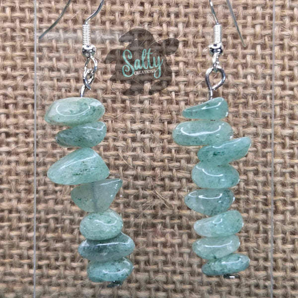 Green Aventurine Chips - Earrings