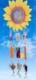 Sunflower Red and Orange - Wind Chime