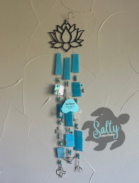 Light Blue Lotus - Wind Chime