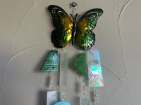 Green and Clear Butterfly - Wind Chime