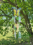 Green and Clear Butterfly - Wind Chime