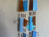 Handmade Butterfly Garden Wind Chime - Blue & Amber Glass Art Decor