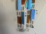 Handmade Butterfly Garden Wind Chime - Blue & Amber Glass Art Decor