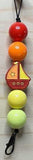 Nautical Sailboat Car Freshie Hanger - Silicone Bead Lanyard