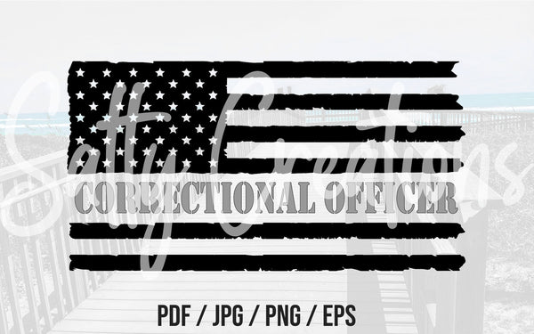 Correctional Officer Flag - Digital Download