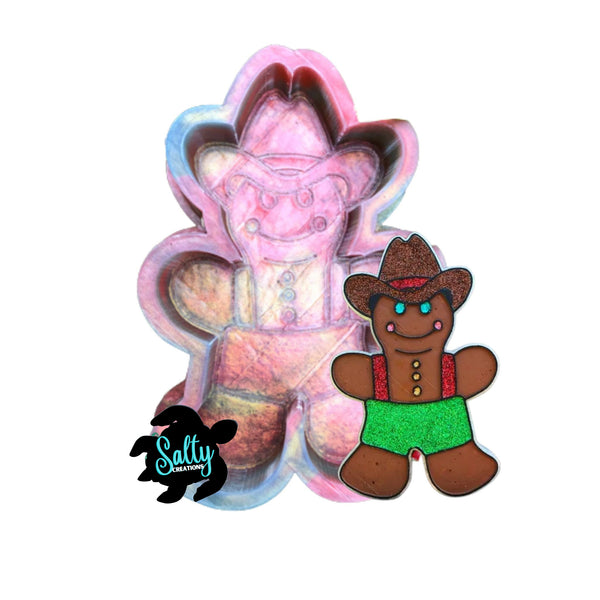 Cowboy Gingerbread Man - Silicone Mold