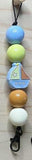 Nautical Sailboat Car Freshie Hanger - Silicone Bead Lanyard
