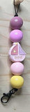 Nautical Sailboat Car Freshie Hanger - Silicone Bead Lanyard