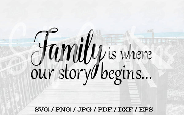 Family Is Where Our Story Begins - Digital Download