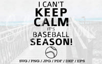 I Can't Keep Calm It's Baseball Season - Digital Download