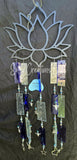 Large Lotus Blue and Clear - Wind Chime