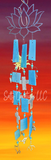 Light Blue Lotus - Wind Chime