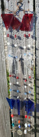 Red, Clear, Blue Glass - Wind Chime