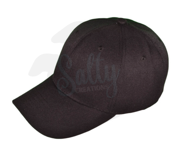 Black Baseball Hat - Cap with Patch