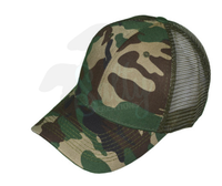 Green Camo Trucker Hat - Cap with Patch