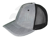 Dark Gray on Black Trucker Hat - Cap with Patch