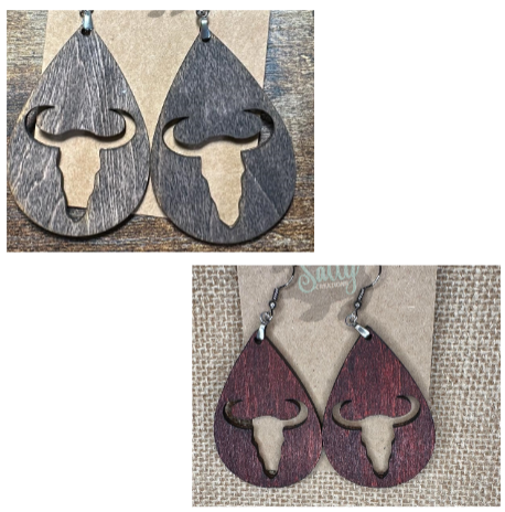 Cattle Head Teardrop - Earrings