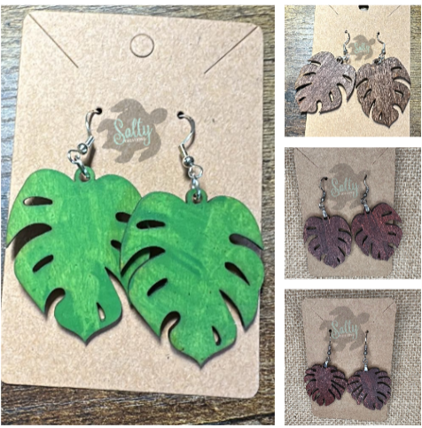 Monstera Leaf - Earrings